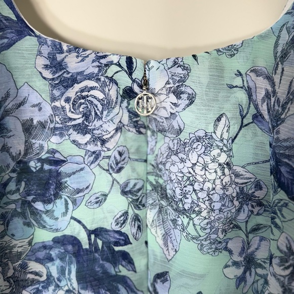 Tommy Hilfiger Women’s Blue & Green Belted Floral Dress Plus Size 20W - Picture 5 of 8